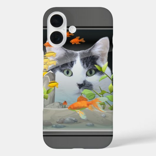 Kat peerin vistank - aangepaste kat foto Case-Mate iPhone case (Achterkant)