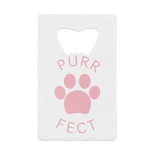 Kat Perfect Roze Spint Paw Print Kredietkaart Flessenopener