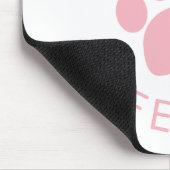 Kat Perfect Roze Spint Paw Print Muismat (Hoek)