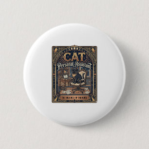 Kat Persoonlijke Assistent Kat Grappige Eigenaar H Ronde Button 5,7 Cm