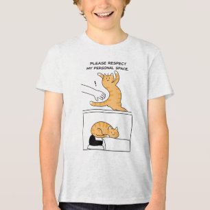 Kat Persoonlijke Ruimte Respecteer Me Als Introver Tri-Blend Shirt