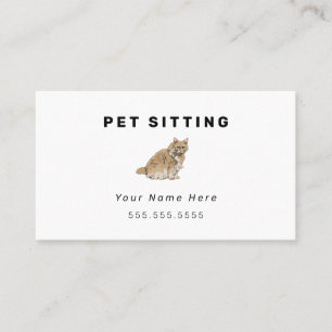 Kat Pet Sitting Visitekaartjes