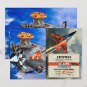 Kat piloot in het vliegtuig kaart (Voorkant / Achterkant)