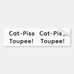 Kat-Pis Pruik Hankamer Artjunkhaus Spat-art Bumpersticker