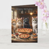 Kat Pizza Avond, Verjaardagskaart