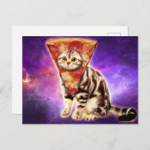 Kat-pizza Briefkaart (Voorkant / Achterkant)