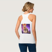 Kat-pizza Tanktop (Volledige Achterkant)
