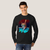 Kat-poel-biljarten in Lounge Cool Funny Ca T-shirt (Voorkant volledig)