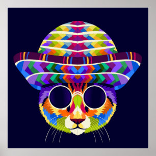 Kat pop kunst poster