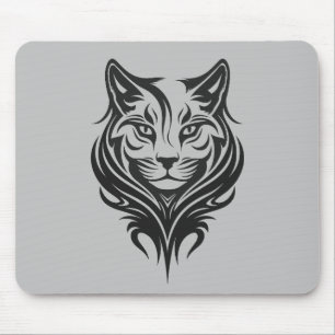 Kat Portret Furry Cool Vector Graphic Muismat