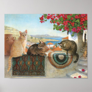 Kat posters voor het schilderen