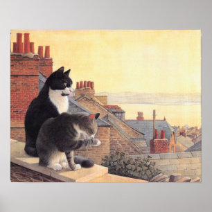 Kat posters voor schilderen