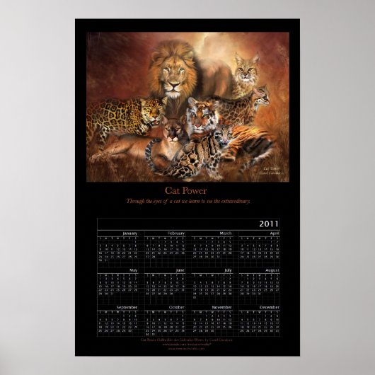 Kat Power 2011 Art Calendar-Poster Poster (Voorkant)