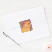Kat Profiel van Louis Wain Vierkante Sticker (Envelop)
