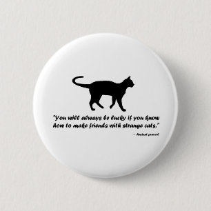 Kat Proverb Ronde Button 5,7 Cm