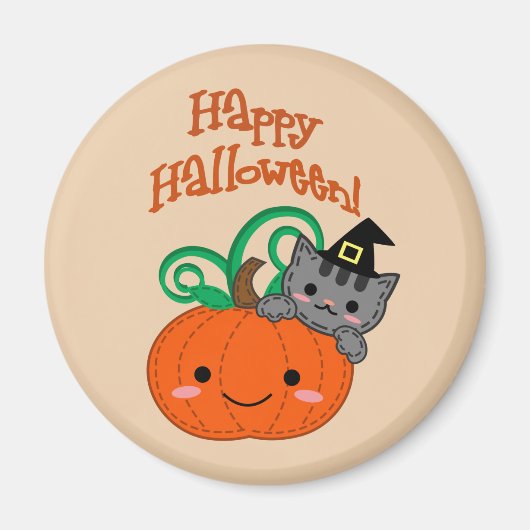 Kat Pumpkin Magneet (Voorkant)