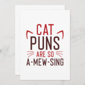 Kat-puns zijn zo vermakelijk bedankkaart (Voorkant / Achterkant)