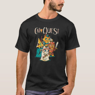 Kat Quest RPG Held Katzen Video Game RPG Gamer K T-shirt
