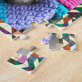 Kat Quilter Tabletop uitdagend Jigzaag Puzzle Legpuzzel (Zijkant)