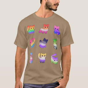 Kat Rainbow Gay Pride Cute LGBT Animal Pet Lovers T-shirt