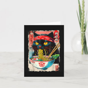 Kat Ramen Japanse Grappige Kat Kawaii Kat Anime Kaart