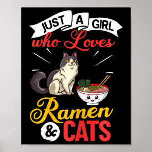 Kat Ramen Kom Soep Japans Poster
