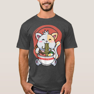 Kat Ramen noodle Japanse kawaii kleren voor kinder T-shirt