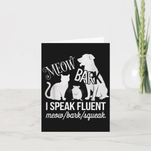 Kat Rat Hond Eigenaar Ik Spreek Vloeiend Miauw Bla Kaart