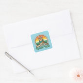 Kat Reddingsmoeder Vierkante Sticker (Envelop)