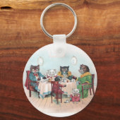 Kat-reeks is ingesteld op ontbijt sleutelhanger (Voorkant)