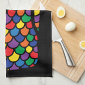 Kat regenboog theedoek (Quarter Fold)