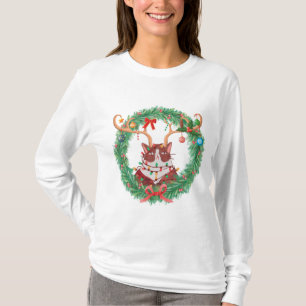 Kat Reindester Wreath Long geeved T-shirt