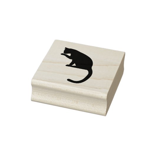 Kat Reinigt zijn pootkraft en kunststempel Rubberstempel (Stempel)