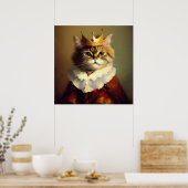 Kat Renaissance Koning Poster (Keuken)