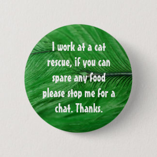 Kat rescue badge ronde button 5,7 cm