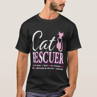 Kat Rescue Gift Feral Kittens Homeless Cats Shelt T-shirt