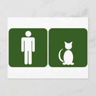 Kat Restroom Briefkaart