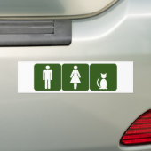 Kat Restroom Bumpersticker (Op auto)