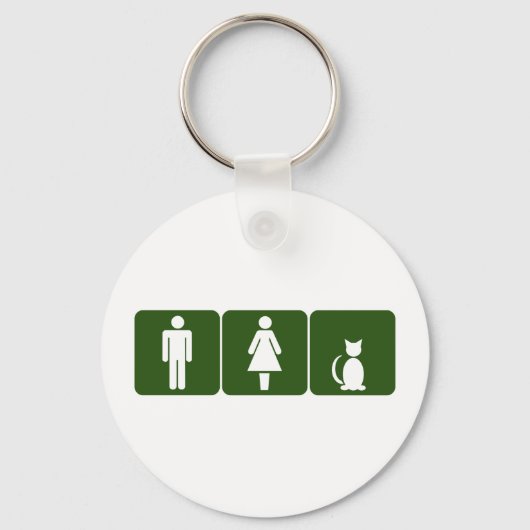Kat Restroom Sleutelhanger (Voorkant)