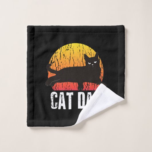 kat | Retro Dierlijk Cadeau Washandje (Wasdoekje)