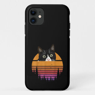 Kat Retro Stijl Zwarte Kat Vintage Stijl Kitten Ka iPhone 11 Hoesje