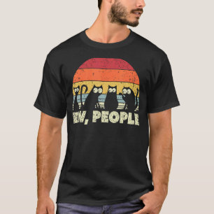 Kat Retrostijl nieuwe mensen T-shirt