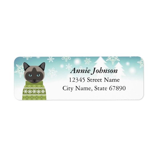 Kat Return Address Labels (Voorkant)