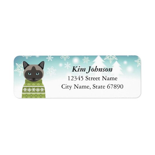 Kat Return Address Labels (Voorkant)