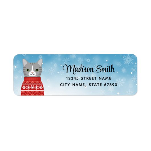 Kat Return Address Labels (Voorkant)