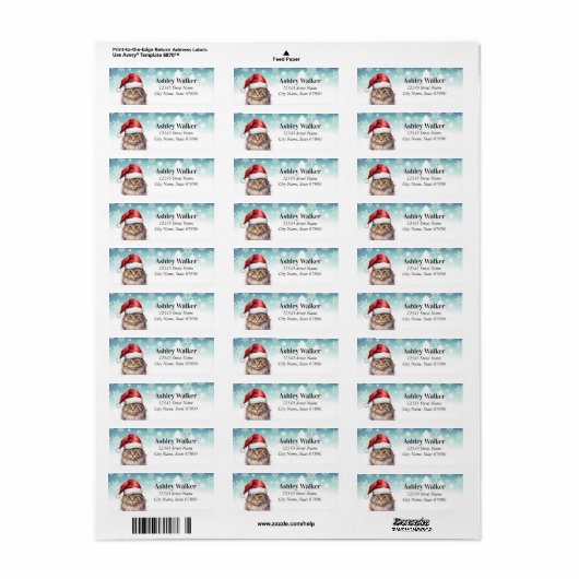 Kat Return Address Labels (Full Sheet)