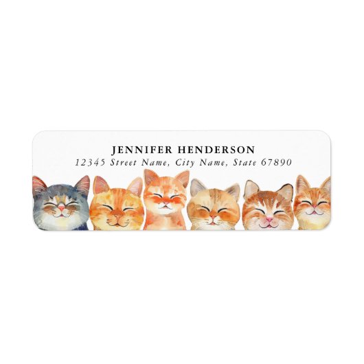 Kat Return Address Labels (Voorkant)