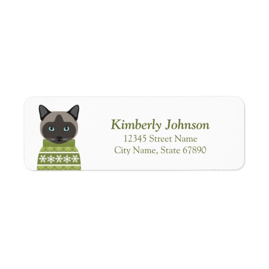 Kat Return Address Labels (Voorkant)