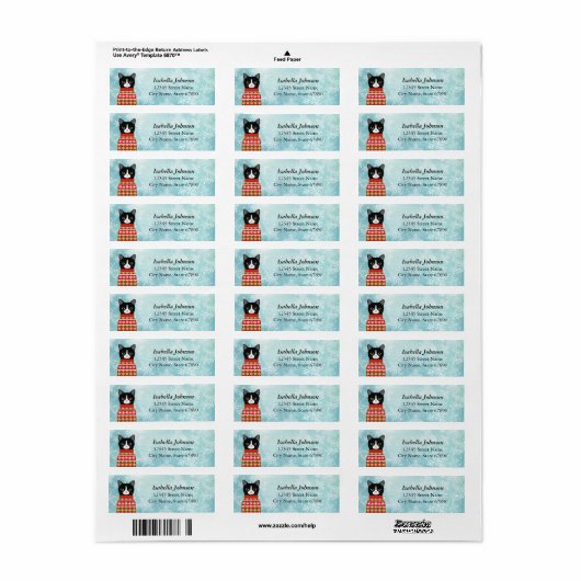 Kat Return Address Labels (Full Sheet)