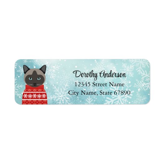 Kat Return Address Labels (Voorkant)